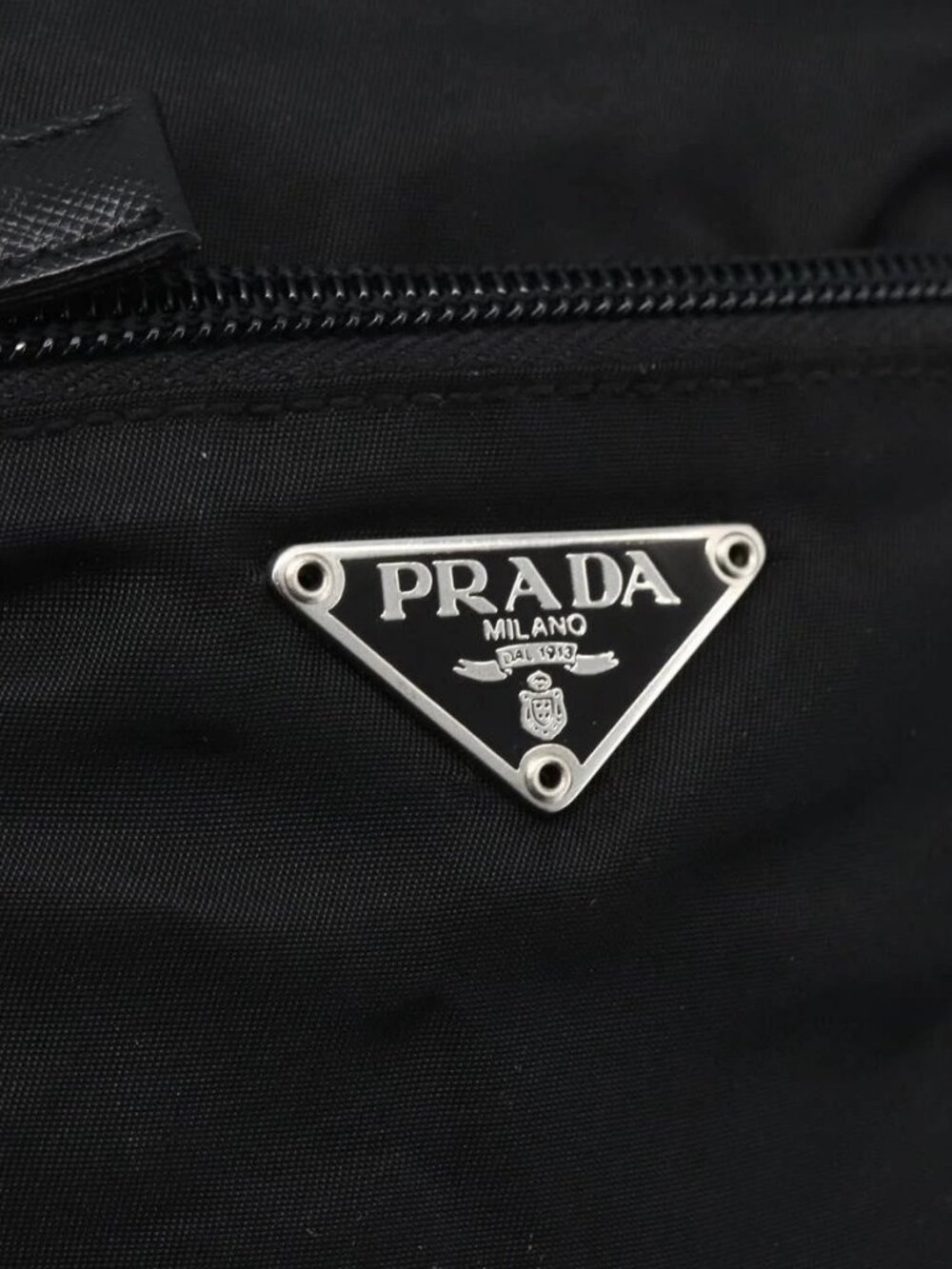 PRADA Shoulder Bag Nylon Black Silver Auth am10762 - Picture 10 of 16